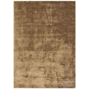 Katherine Carnaby Chrome Luxury Modern Plain Distressed Tonal Metallic Shimmer Hand-Woven High-Density Heavyweight Soft Textured Silky Viscose Tan Brown Rug-Asiatic Carpets-Rug Love - The Most Loved Rug Store